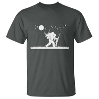 Sasquatch Hunter With Rifle T Shirt Funny Bigfoot Outdoor Design - Wonder Print Shop