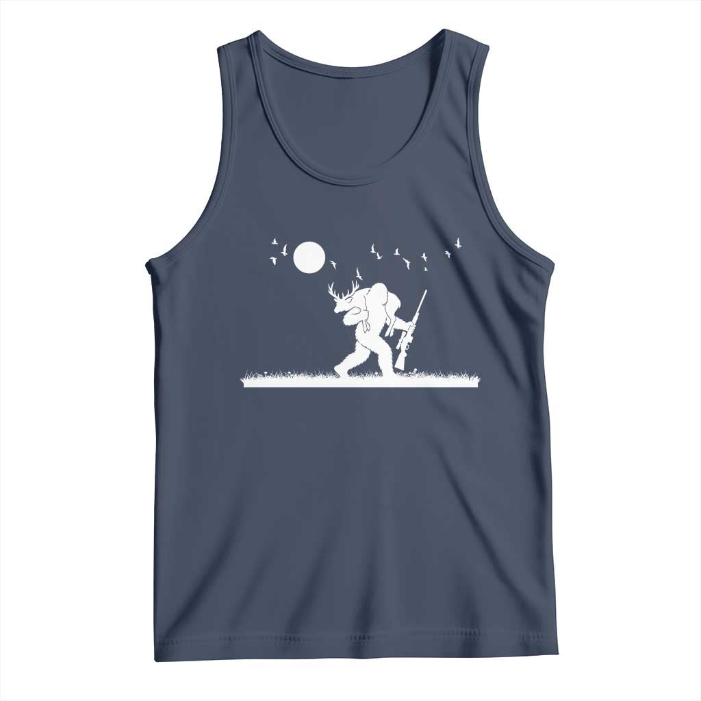 Sasquatch Hunter With Rifle Tank Top Funny Bigfoot Outdoor Design - Wonder Print Shop