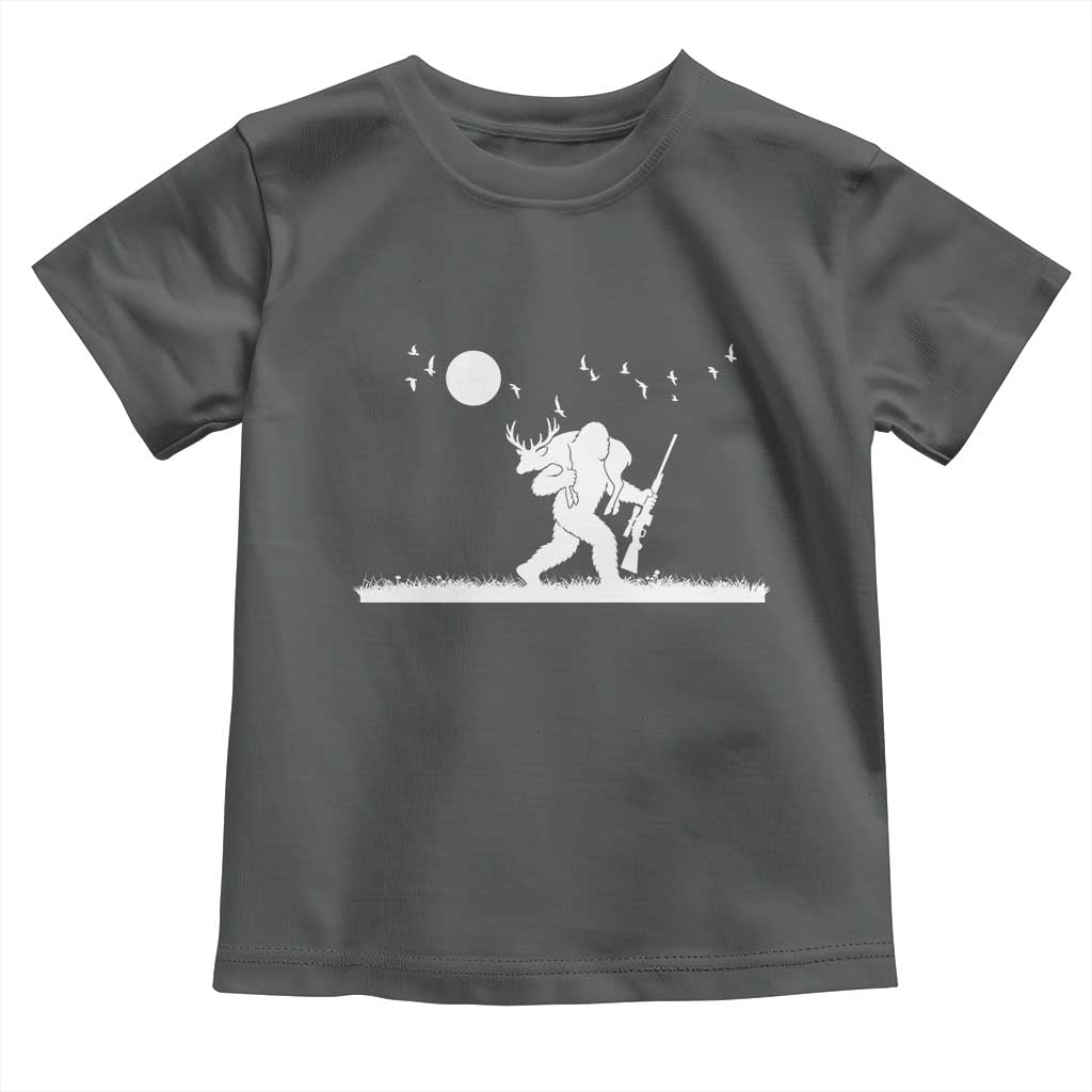 Sasquatch Hunter With Rifle Toddler T Shirt Funny Bigfoot Outdoor Design - Wonder Print Shop