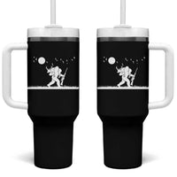 Sasquatch Hunter With Rifle Tumbler With Handle Funny Bigfoot Outdoor Design
