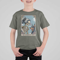 The Doberman Mom Skeleton Tarot Card T Shirt For Kid Boop Dobie Halloween Dog Lover Gift