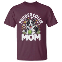 Cute Border Collie Mom T Shirt Flower Floral Dog Lover Gift