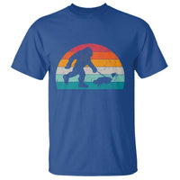 Funny Bigfoot Walking Border Collie Dog T Shirt Vintage Dog Lover Gift