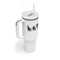 Funny Border Collie Nurse Vet Tech Tumbler With Handle Dog Lover Medical Worker Gift