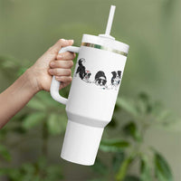Funny Border Collie Nurse Vet Tech Tumbler With Handle Dog Lover Medical Worker Gift