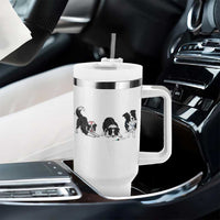 Funny Border Collie Nurse Vet Tech Tumbler With Handle Dog Lover Medical Worker Gift