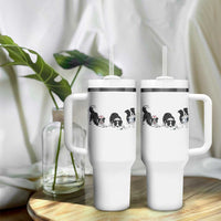 Funny Border Collie Nurse Vet Tech Tumbler With Handle Dog Lover Medical Worker Gift