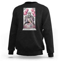 Funny 40th Birthday Queen Tarot Card Sweatshirt Gothic Skeleton Dark Humor Gift