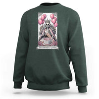 Funny 40th Birthday Queen Tarot Card Sweatshirt Gothic Skeleton Dark Humor Gift