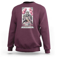 Funny 40th Birthday Queen Tarot Card Sweatshirt Gothic Skeleton Dark Humor Gift