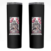 Funny 30th Birthday Queen Tarot Card Skinny Tumbler Gothic Skeleton Dark Humor Gift