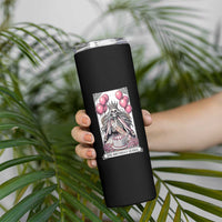 Funny 30th Birthday Queen Tarot Card Skinny Tumbler Gothic Skeleton Dark Humor Gift