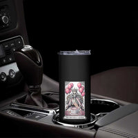 Funny 30th Birthday Queen Tarot Card Skinny Tumbler Gothic Skeleton Dark Humor Gift