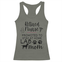 Funny Nurse Retirement Lab Mom Gift Racerback Tank Top Promoted To Stay At Home