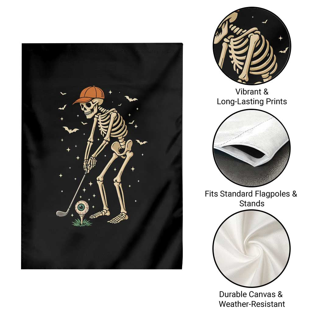 Halloween Skeleton Golfer Garden Flag Funny Golf Lover Gift - Wonder Print Shop