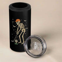 Halloween Skeleton Golfer 4 in 1 Can Cooler Tumbler Funny Golf Lover Gift
