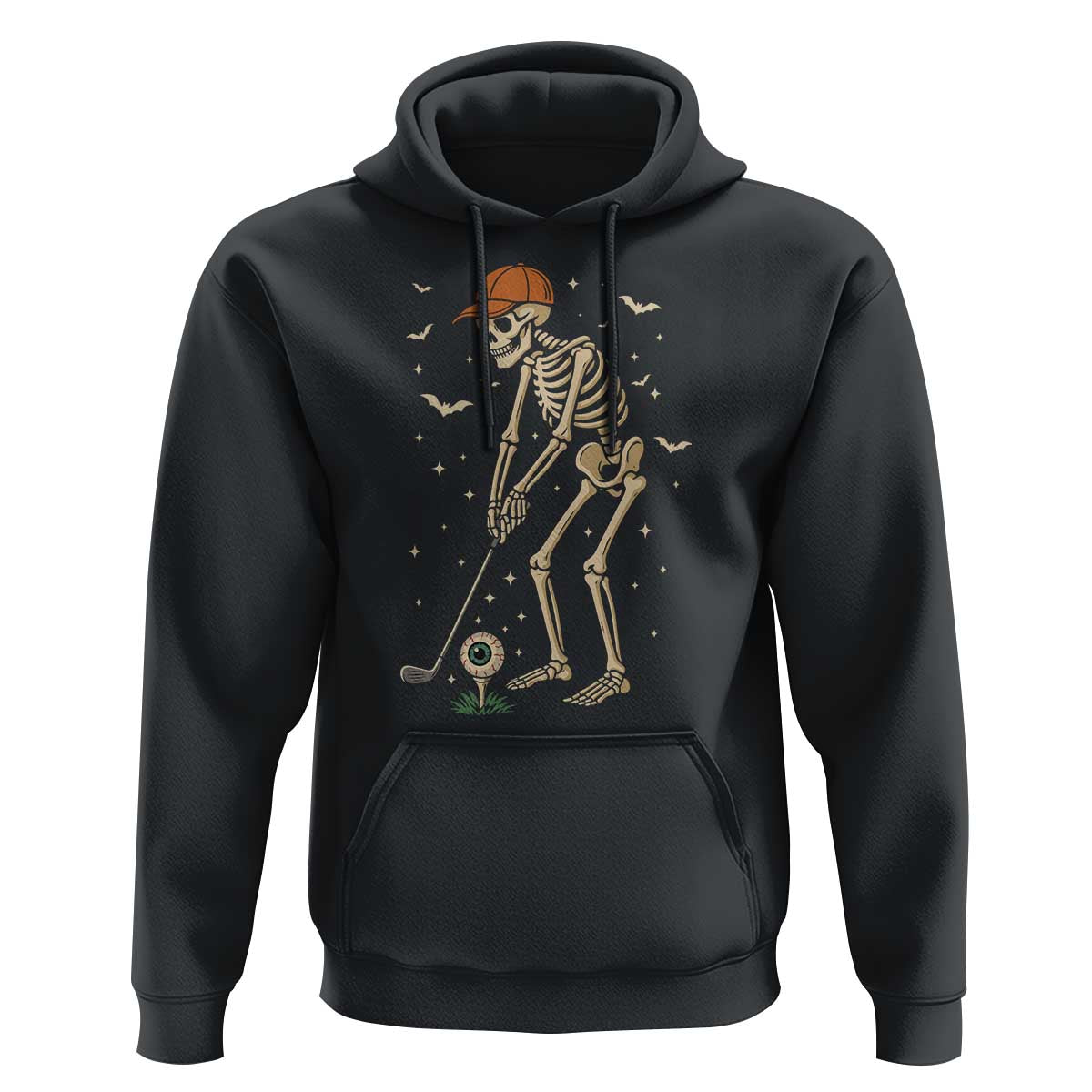 Halloween Skeleton Golfer Hoodie Funny Golf Lover Gift - Wonder Print Shop