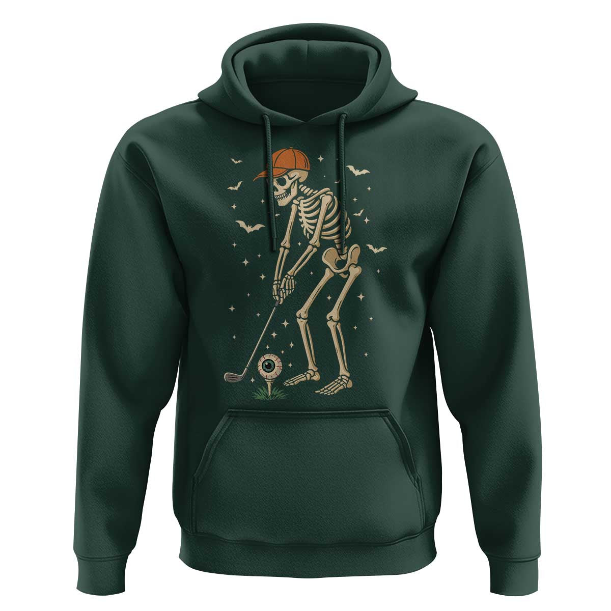 Halloween Skeleton Golfer Hoodie Funny Golf Lover Gift - Wonder Print Shop