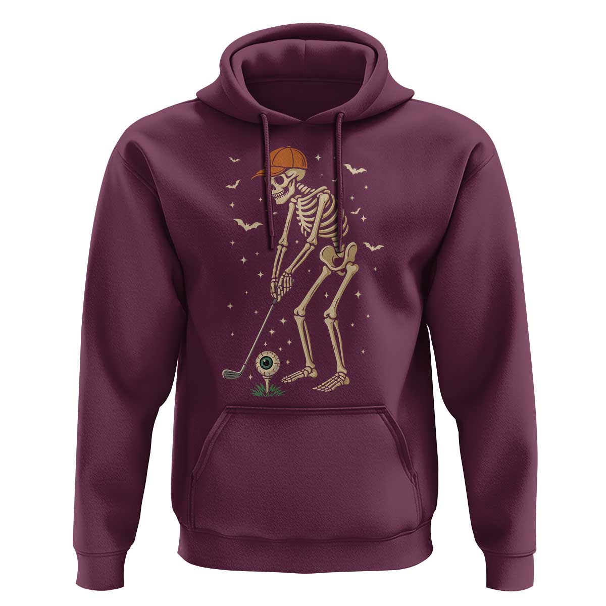 Halloween Skeleton Golfer Hoodie Funny Golf Lover Gift - Wonder Print Shop