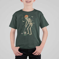 Halloween Skeleton Golfer T Shirt For Kid Funny Golf Lover Gift - Wonder Print Shop