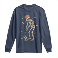 Halloween Skeleton Golfer Long Sleeve Shirt Funny Golf Lover Gift - Wonder Print Shop