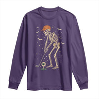 Halloween Skeleton Golfer Long Sleeve Shirt Funny Golf Lover Gift - Wonder Print Shop
