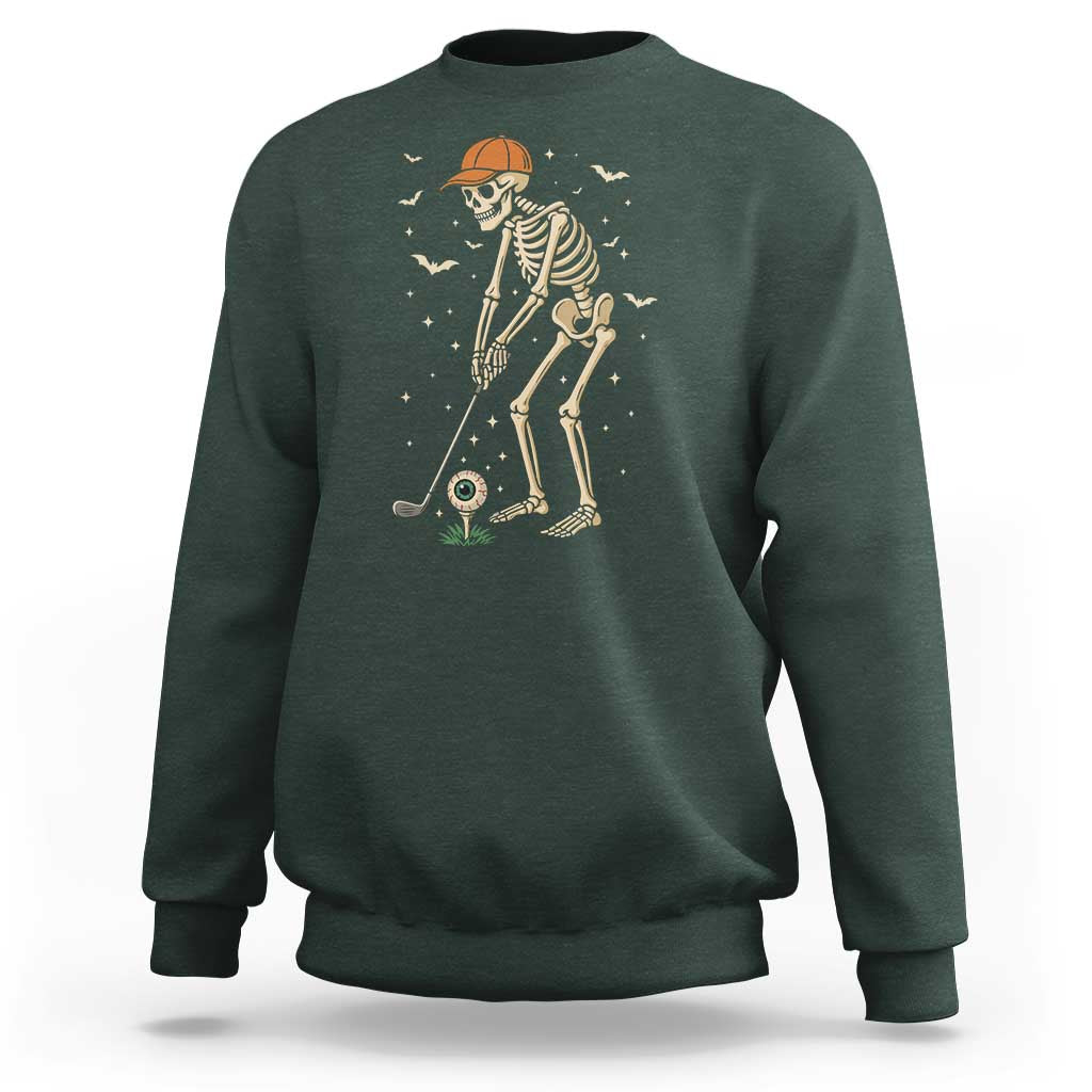 Halloween Skeleton Golfer Sweatshirt Funny Golf Lover Gift - Wonder Print Shop
