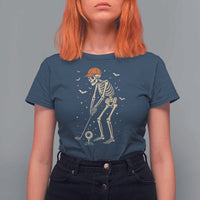 Halloween Skeleton Golfer T Shirt For Women Funny Golf Lover Gift - Wonder Print Shop