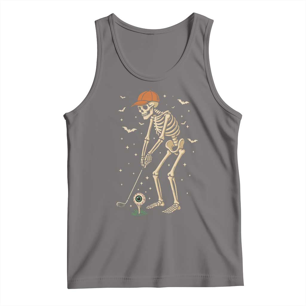 Halloween Skeleton Golfer Tank Top Funny Golf Lover Gift - Wonder Print Shop