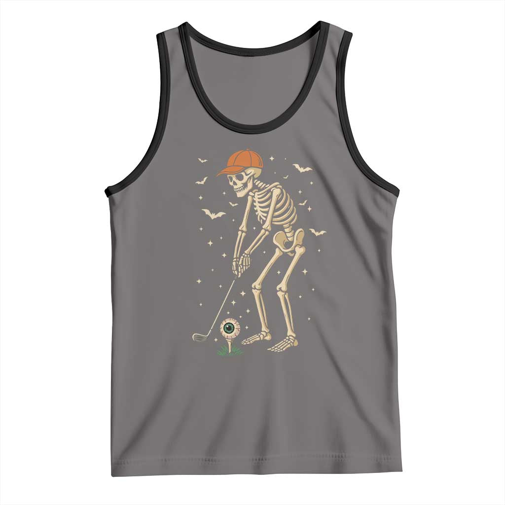 Halloween Skeleton Golfer Tank Top Funny Golf Lover Gift - Wonder Print Shop