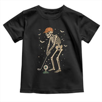 Halloween Skeleton Golfer Toddler T Shirt Funny Golf Lover Gift - Wonder Print Shop