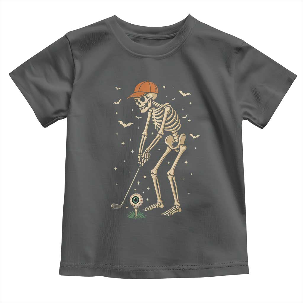 Halloween Skeleton Golfer Toddler T Shirt Funny Golf Lover Gift - Wonder Print Shop