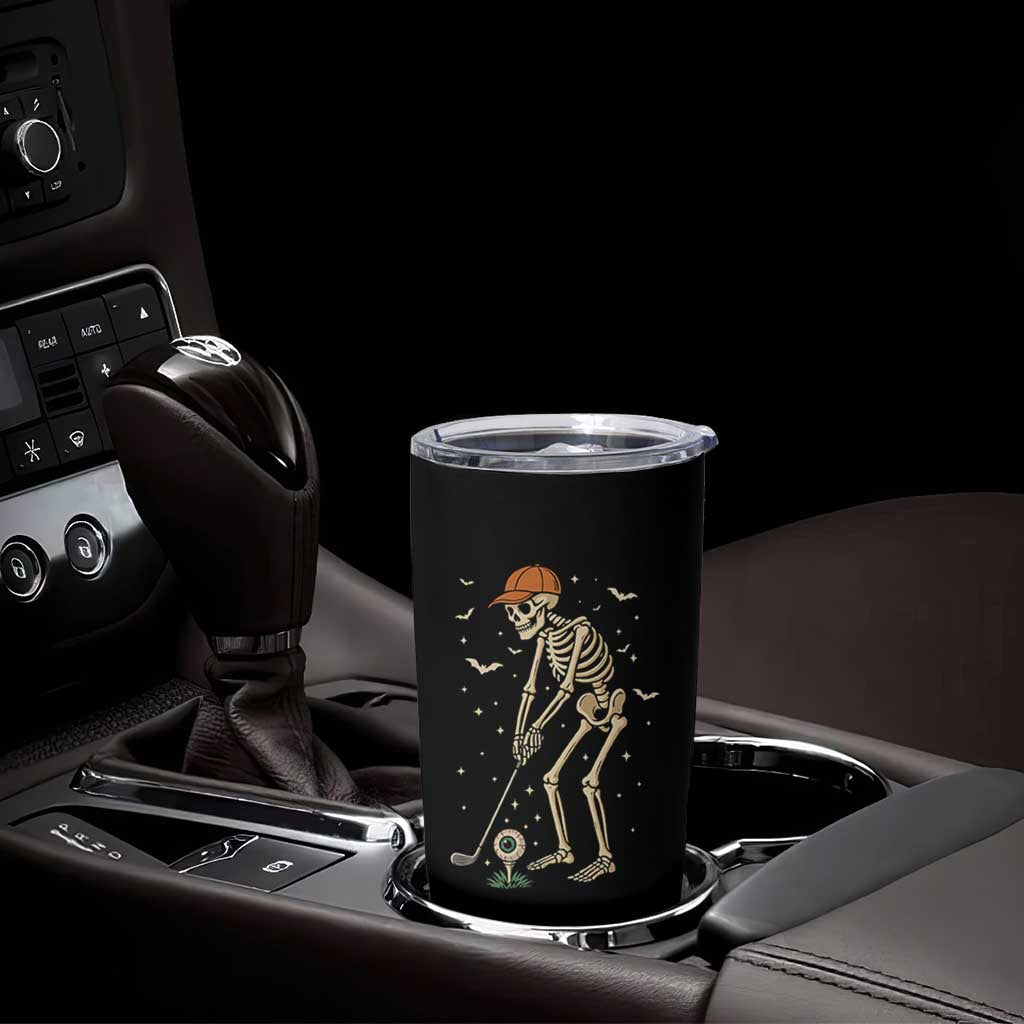 Halloween Skeleton Golfer Tumbler Cup Funny Golf Lover Gift