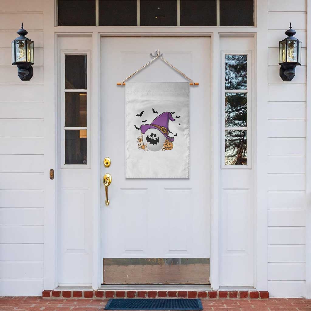 Halloween Golfer Gift Garden Flag Creepy Golf Ball With Witch Hat - Wonder Print Shop