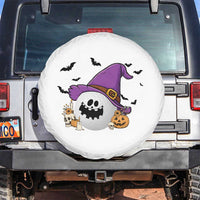 Halloween Golfer Gift Spare Tire Cover Creepy Golf Ball With Witch Hat - Wonder Print Shop