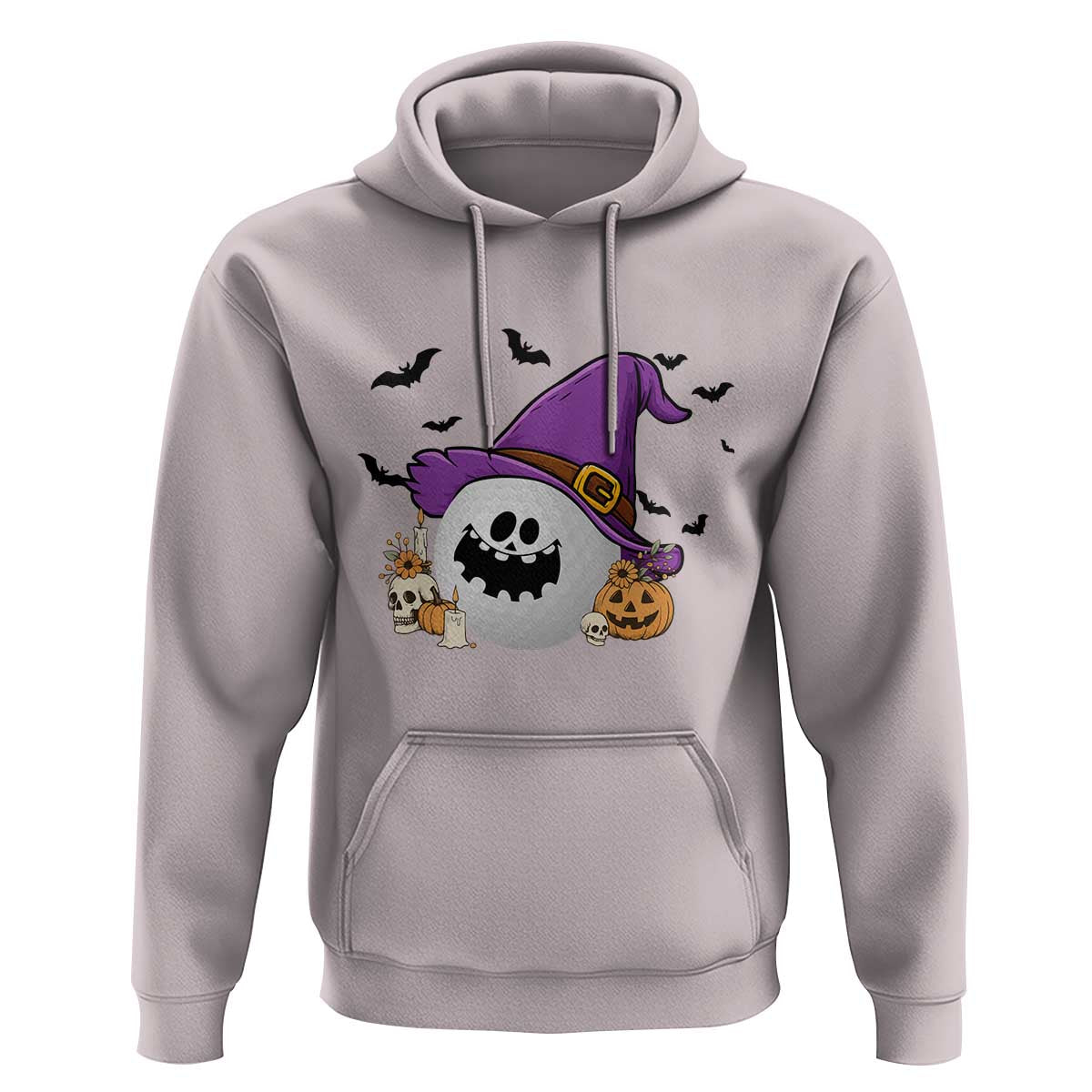 Halloween Golfer Gift Hoodie Creepy Golf Ball With Witch Hat - Wonder Print Shop