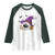 Halloween Golfer Gift Raglan Shirt Creepy Golf Ball With Witch Hat - Wonder Print Shop