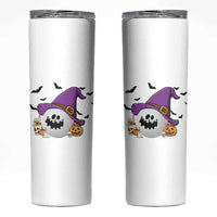 Halloween Golfer Gift Skinny Tumbler Creepy Golf Ball With Witch Hat