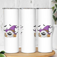 Halloween Golfer Gift Skinny Tumbler Creepy Golf Ball With Witch Hat