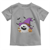 Halloween Golfer Gift Toddler T Shirt Creepy Golf Ball With Witch Hat - Wonder Print Shop