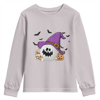 Halloween Golfer Gift Youth Sweatshirt Creepy Golf Ball With Witch Hat - Wonder Print Shop