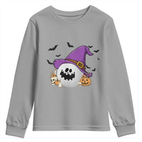Halloween Golfer Gift Youth Sweatshirt Creepy Golf Ball With Witch Hat - Wonder Print Shop
