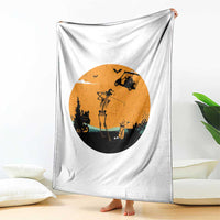 Funny Skeleton Golf Player Throw Blanket Halloween Gift - Wonder Print Shop