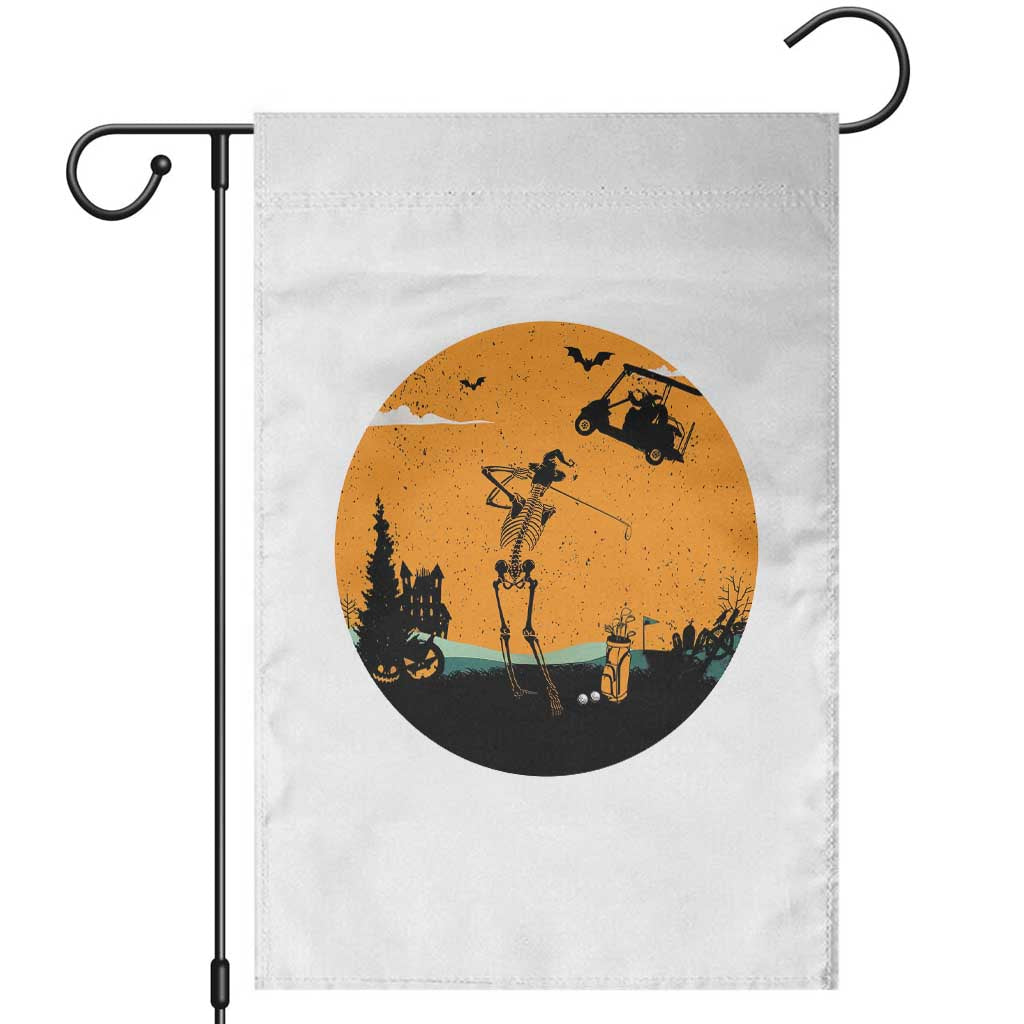 Funny Skeleton Golf Player Garden Flag Halloween Gift - Wonder Print Shop