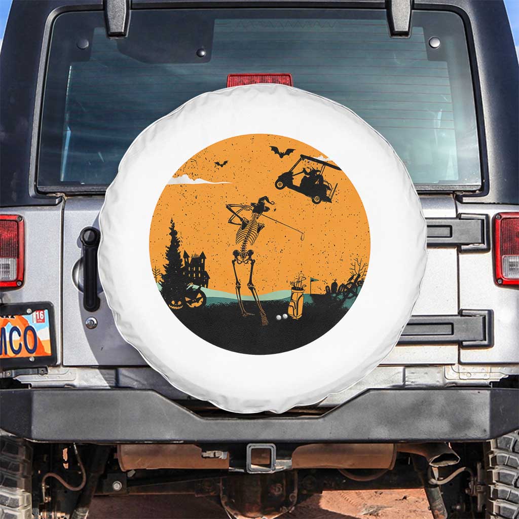 Funny Skeleton Golf Player Spare Tire Cover Halloween Gift - Wonder Print Shop