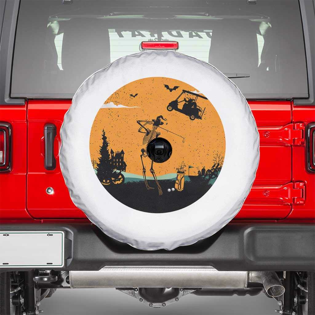 Funny Skeleton Golf Player Spare Tire Cover Halloween Gift - Wonder Print Shop