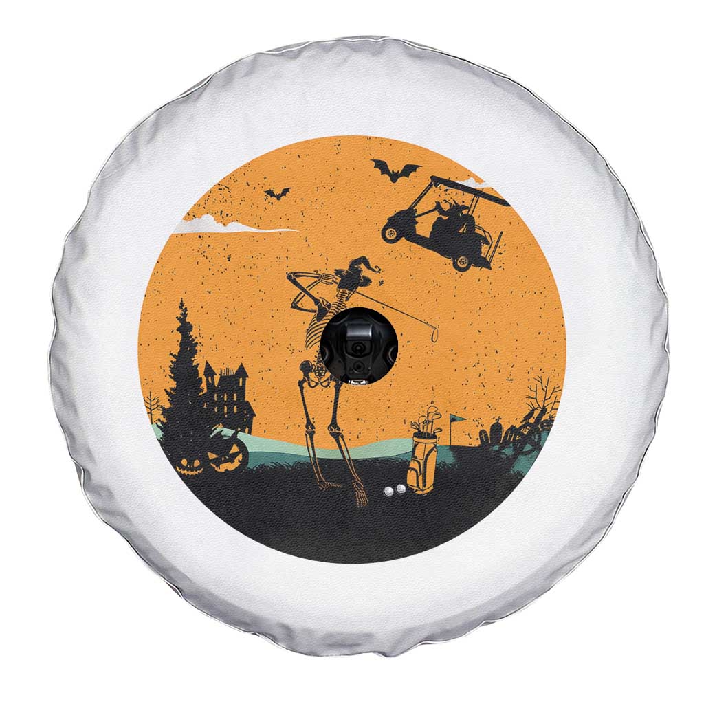 Funny Skeleton Golf Player Spare Tire Cover Halloween Gift - Wonder Print Shop