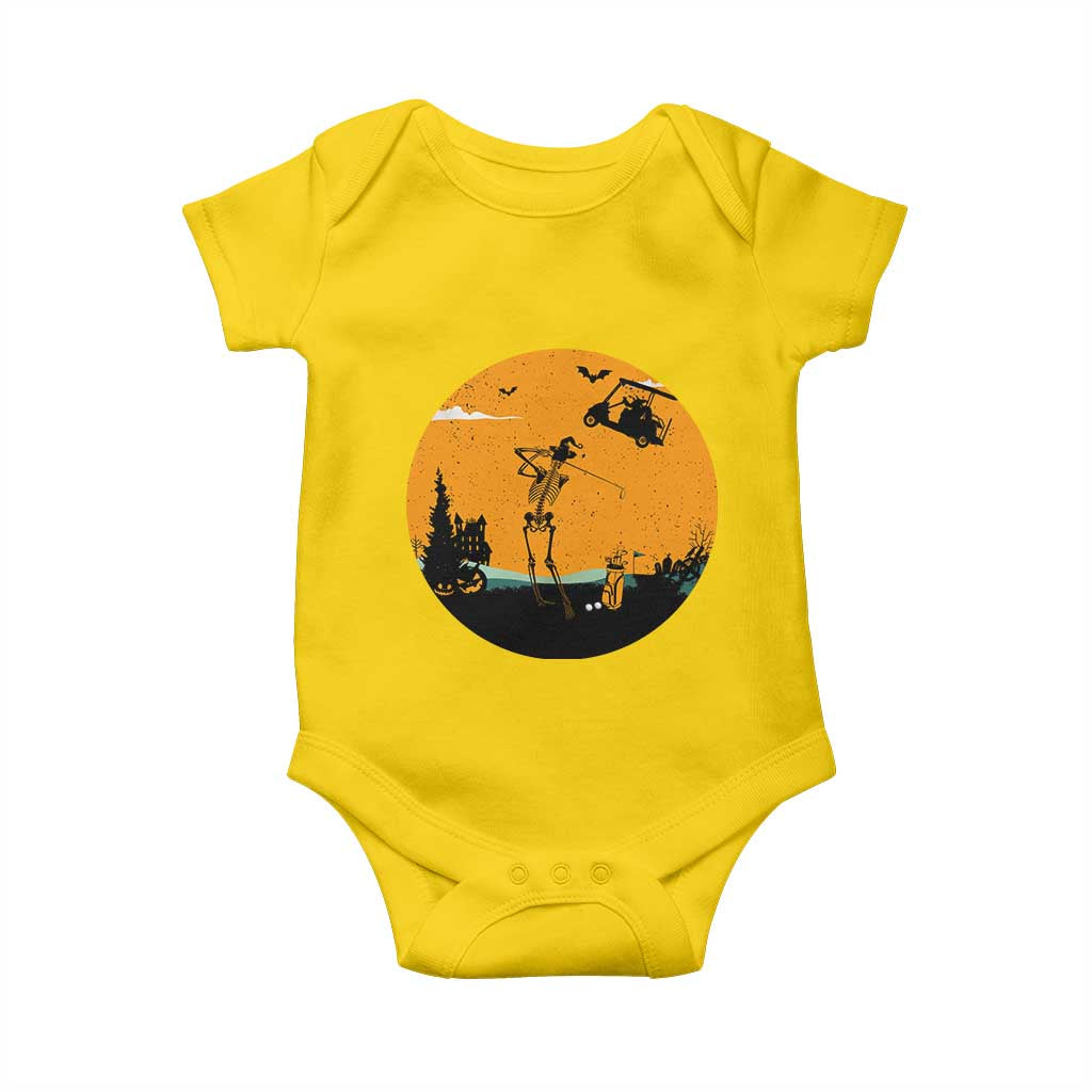 Funny Skeleton Golf Player Baby Onesie Halloween Gift - Wonder Print Shop