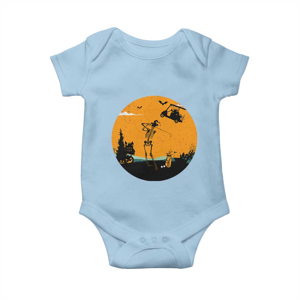 Funny Skeleton Golf Player Baby Onesie Halloween Gift - Wonder Print Shop