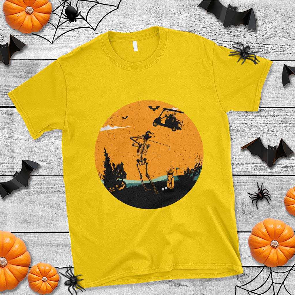 Funny Skeleton Golf Player T Shirt Halloween Gift - Wonder Print Shop